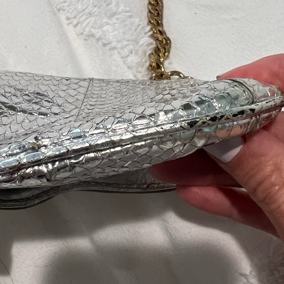 Silver python clutch purse - Picture 8 of 12